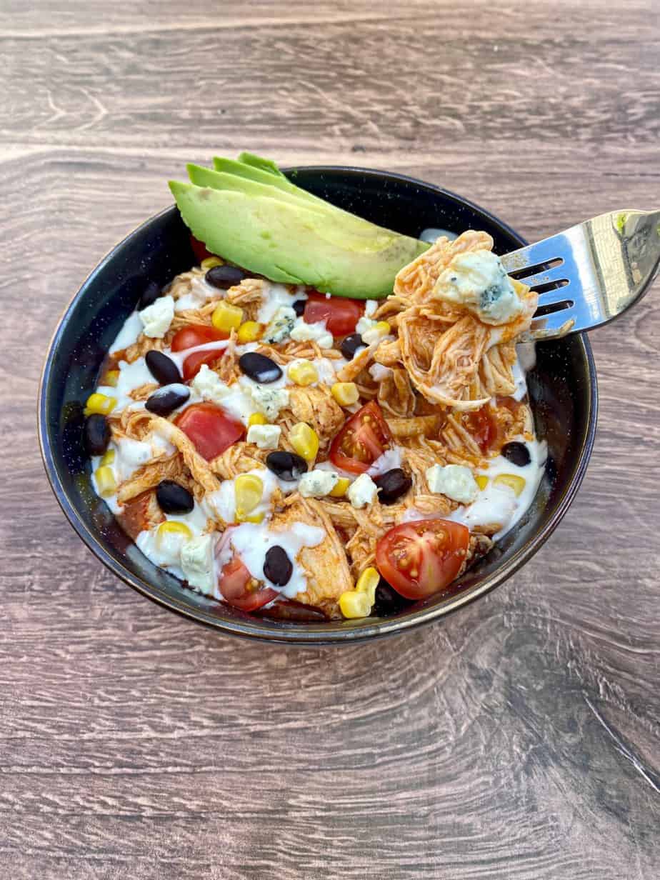 Crockpot Buffalo Chicken Bowl Happy Honey Kitchen