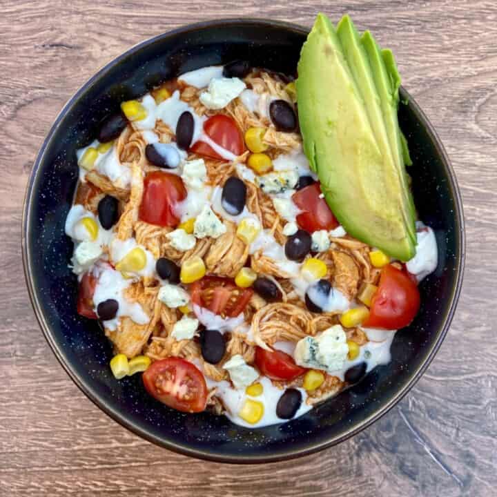 Crockpot Buffalo Chicken Bowl Happy Honey Kitchen