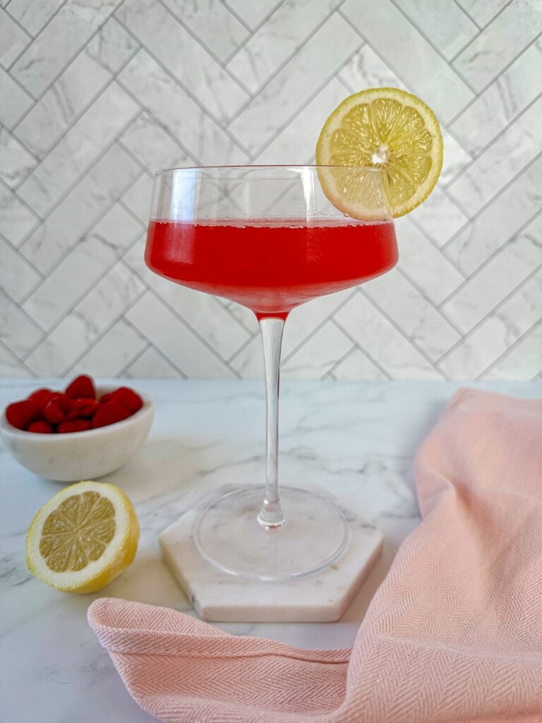 Raspberry Lemon Elderflower Gin Cocktail Happy Honey Kitchen