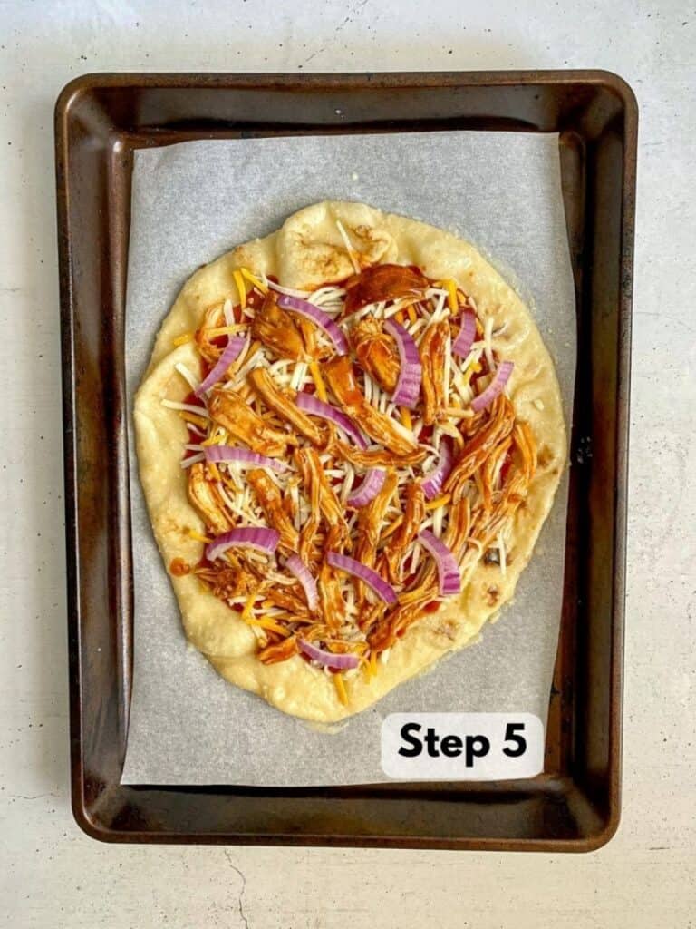 BBQ Chicken Flatbread - Happy Honey Kitchen