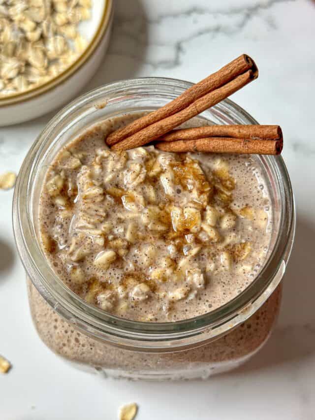 Cinnamon Roll Overnight Oats Happy Honey Kitchen