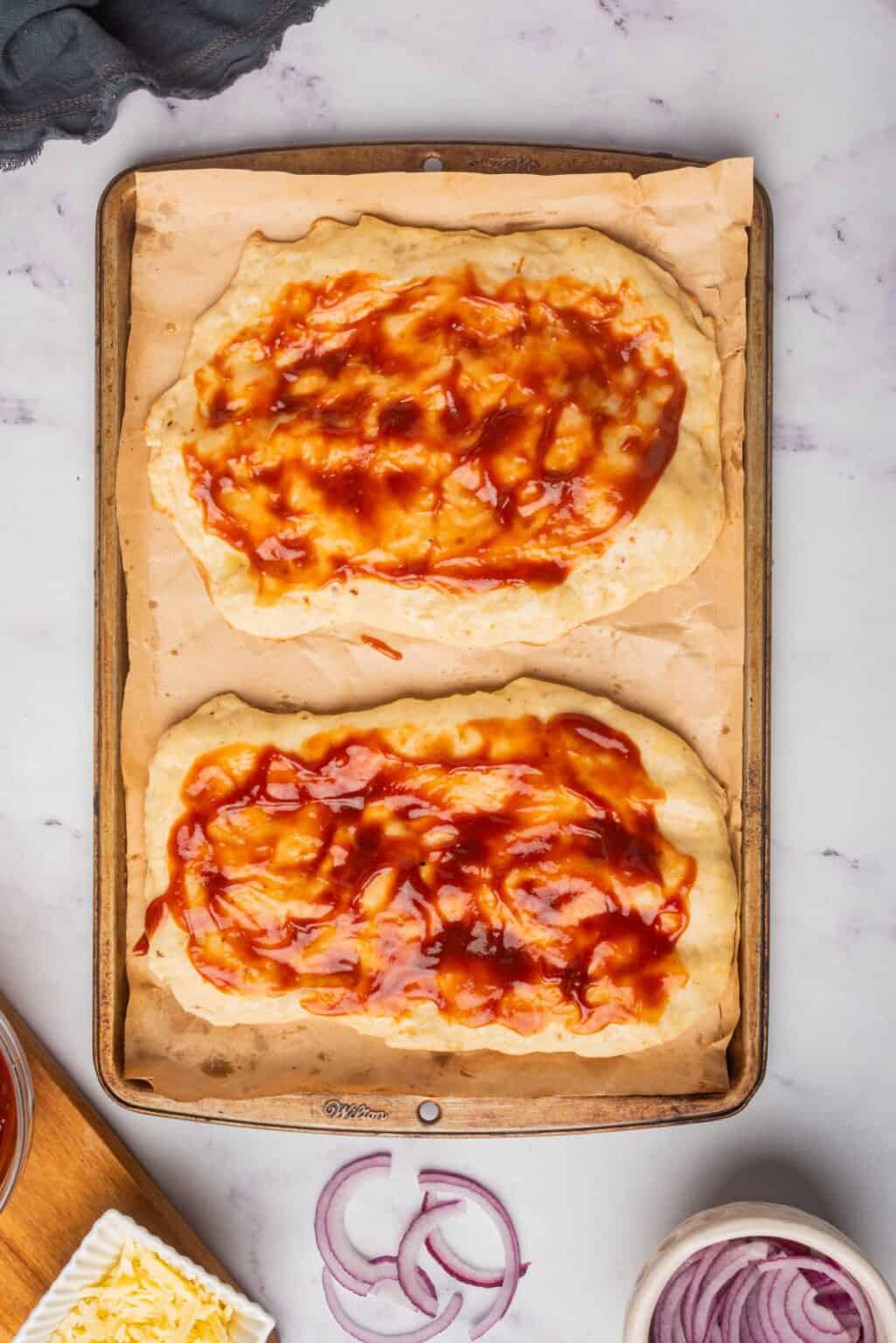 BBQ Chicken Flatbread - Happy Honey Kitchen