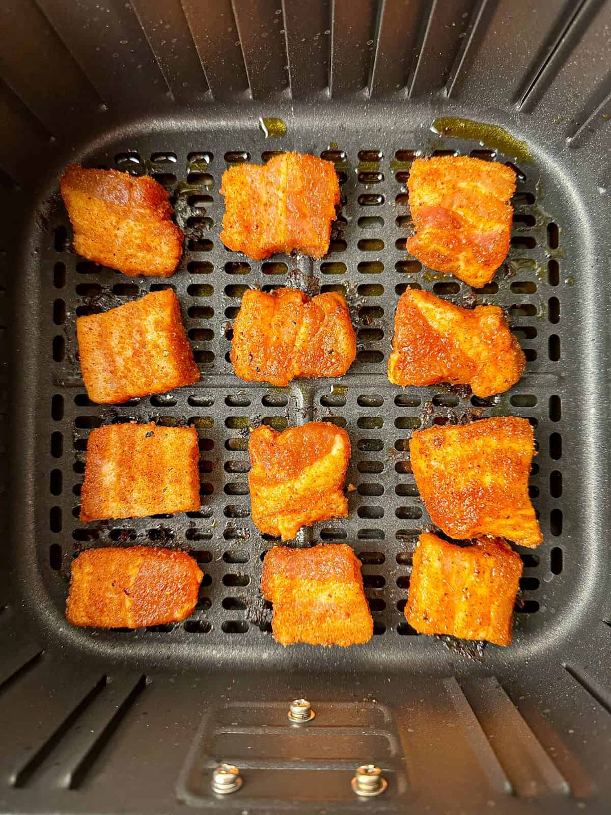 Air fry pork belly in air fryer.