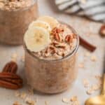 Overnight oats with banana.