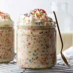 Birthday cake overnight oats.